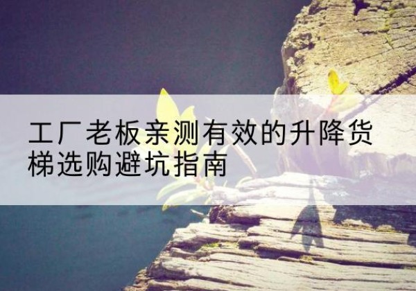剑川升降货梯怎么选-工厂老板亲测有效的升降货梯选购避坑指南